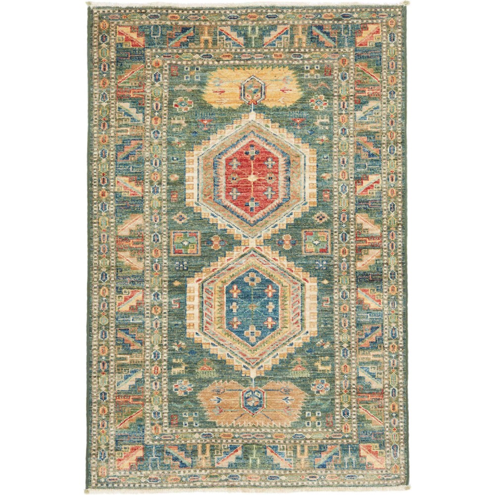 Tappeto Kazak Fine Pakistan marrone grigio 82x123