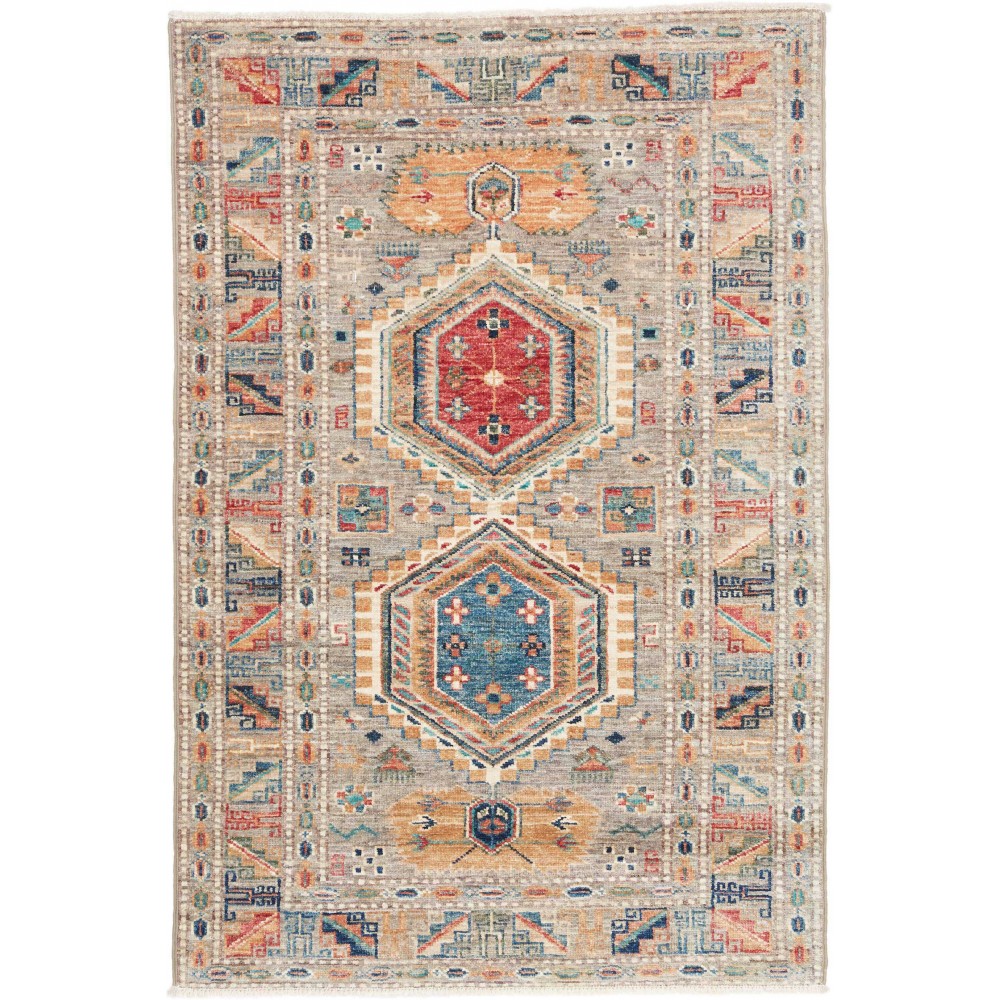 Tappeto Kazak Fine Pakistan marrone beige 84x124