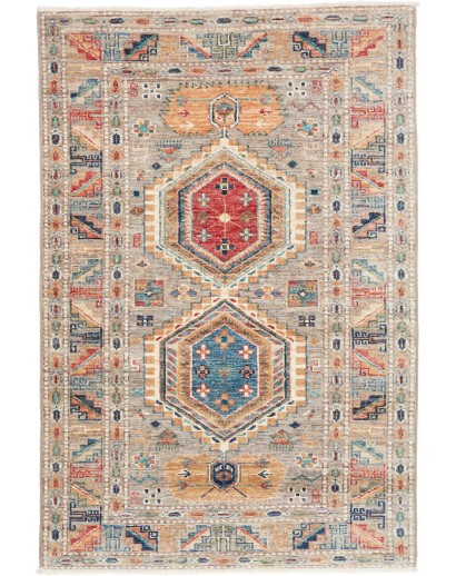 Tappeto Kazak Fine Pakistan marrone beige 82x123