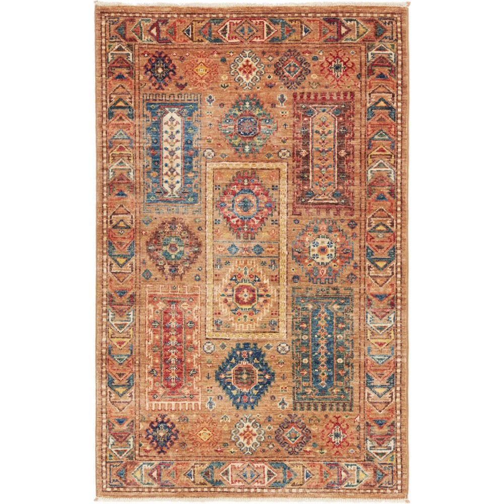 Tappeto Tribal Pakistan marrone grigio 81x128