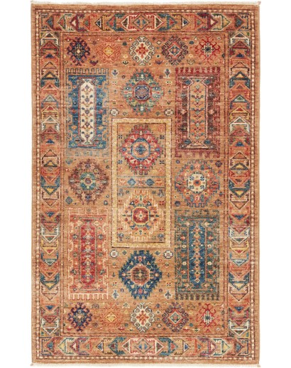 Tappeto Tribal Pakistan marrone grigio 78x129