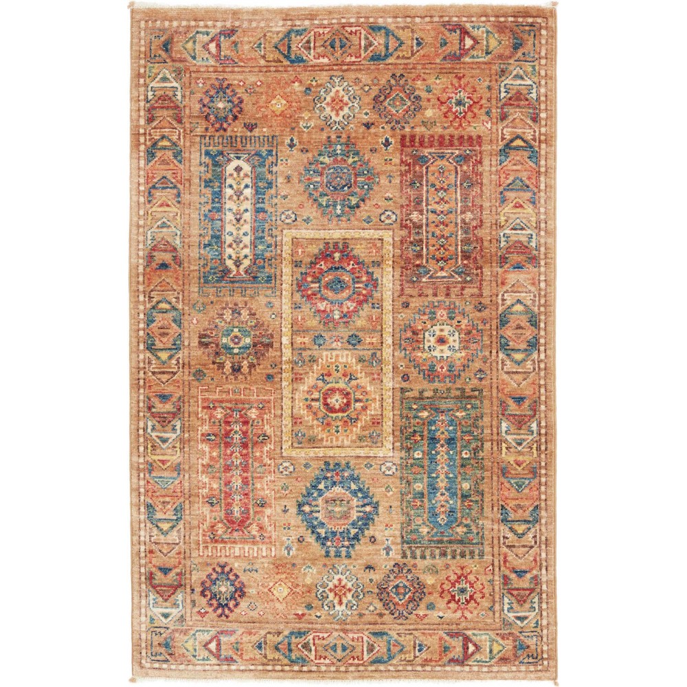 Tappeto Tribal Pakistan marrone grigio 76x124