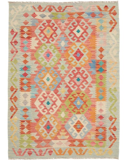 Tappeto Kilim Afghanistan marrone rosso 109x150