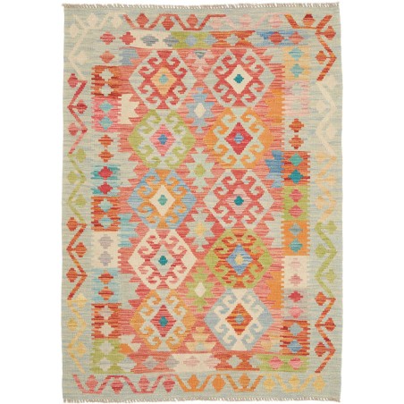 Tappeto Kilim Afghanistan marrone rosso 109x150