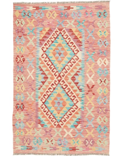 Tappeto Kilim Afghanistan marrone blu 100x152