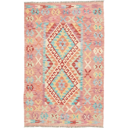 Tappeto Kilim Afghanistan marrone blu 100x152