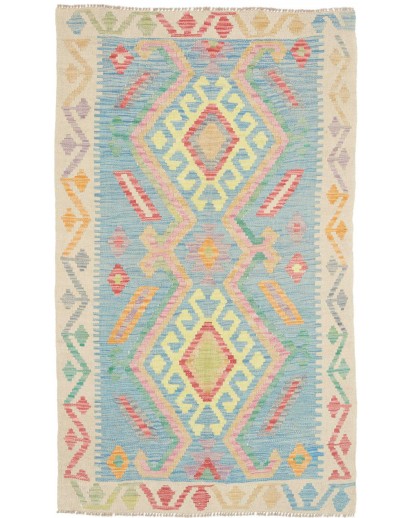 Tappeto Kilim Afghanistan beige giallo 93x152