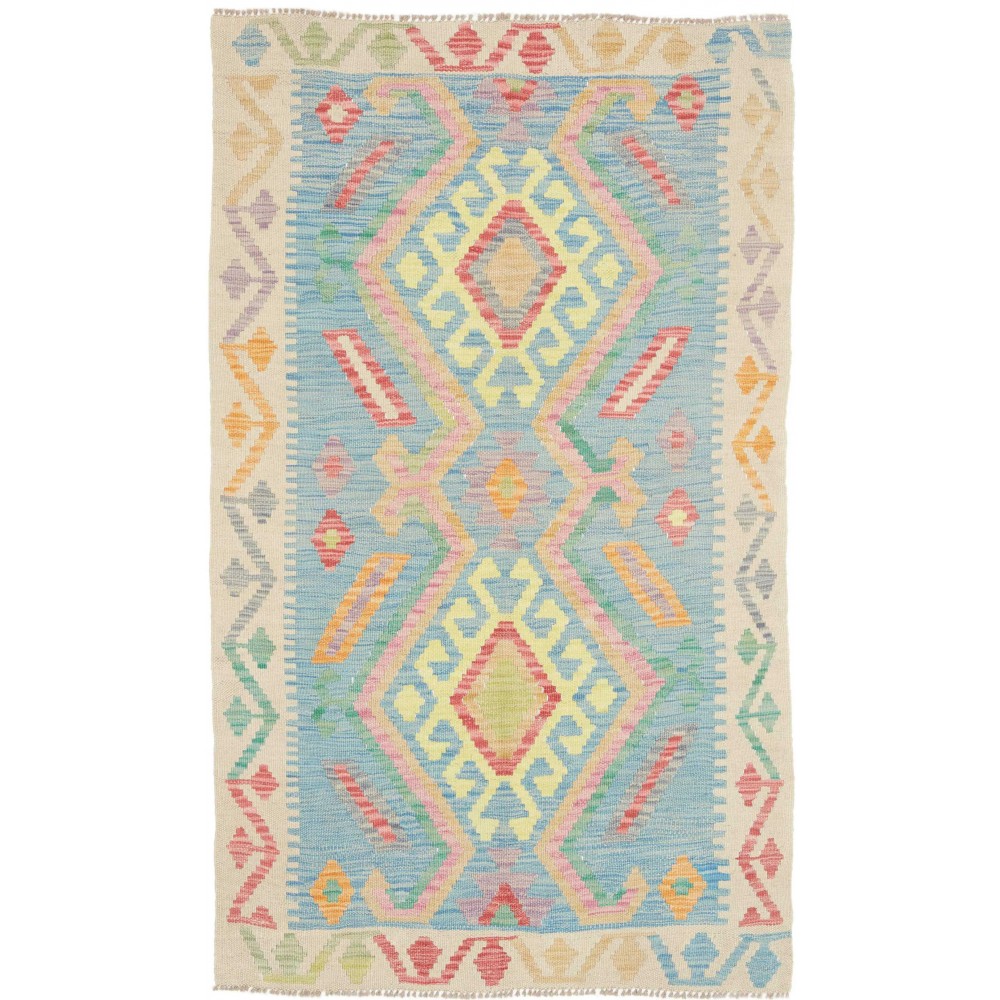 Tappeto Kilim Afghanistan beige giallo 93x152