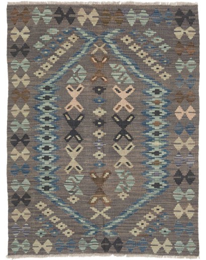 Tappeto Kilim Afghanistan azzurro 102x136