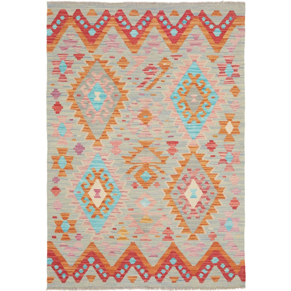 Tappeto Kilim Afghanistan marrone arancione 98x146