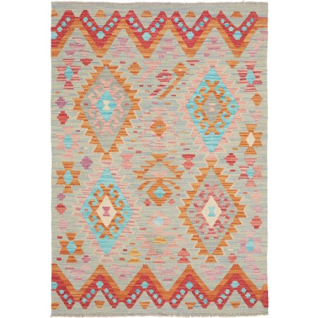 Tappeto Kilim Afghanistan marrone arancione 98x146