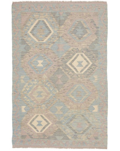 Tappeto Kilim Afghanistan azzurro giallo 96x149