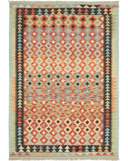 Tappeto Kilim Afghanistan marrone 104x151