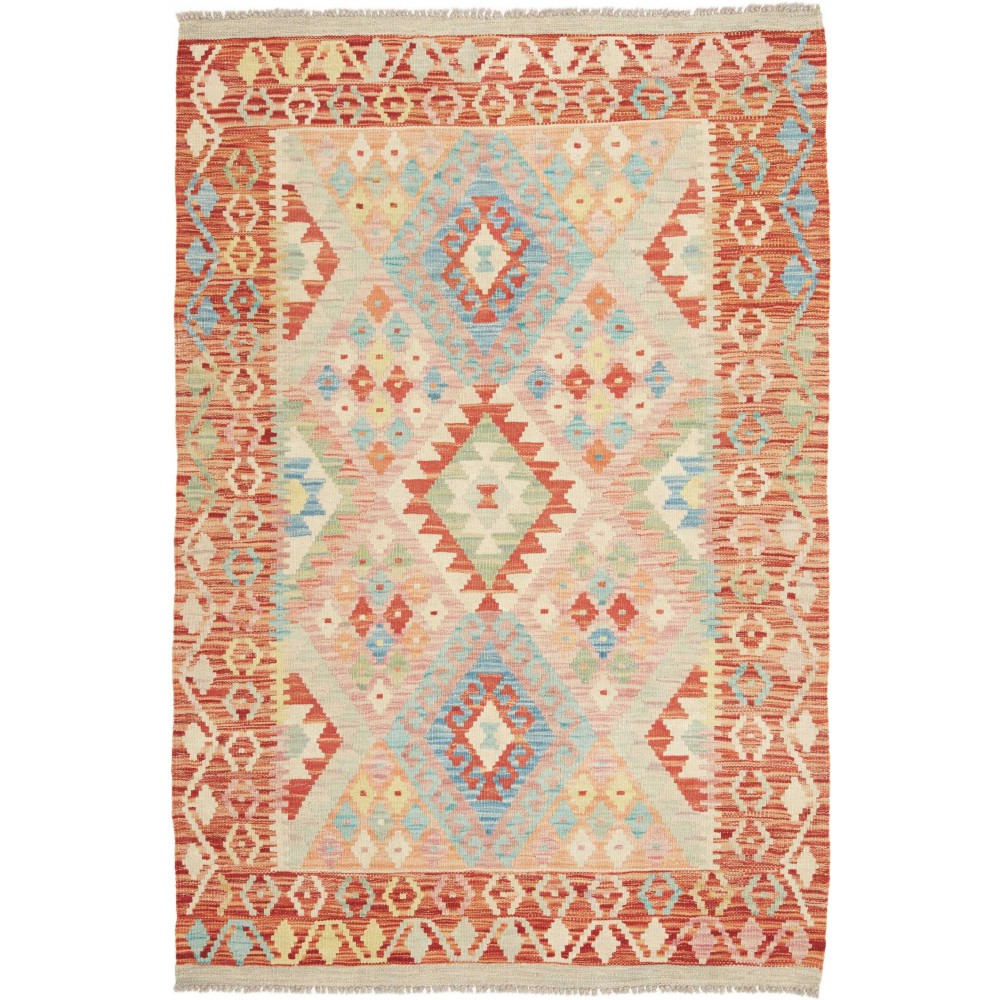 Tappeto Kilim Afghanistan marrone 105x155