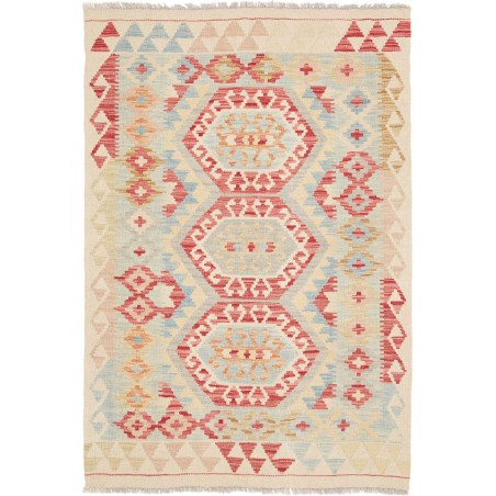 Tappeto Kilim Afghanistan giallo rosso 99x146