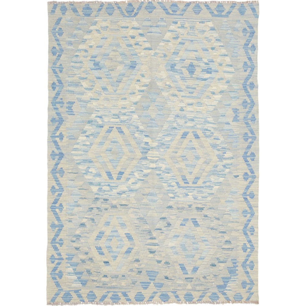 Tappeto Kilim Afghanistan bianco beige 106x148
