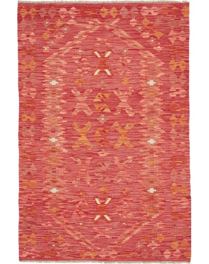 Tappeto Kilim Afghanistan rosso marrone 99x152