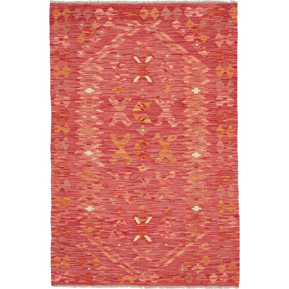 Tappeto Kilim Afghanistan rosso marrone 99x152