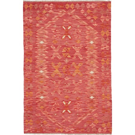 Tappeto Kilim Afghanistan rosso marrone 99x152