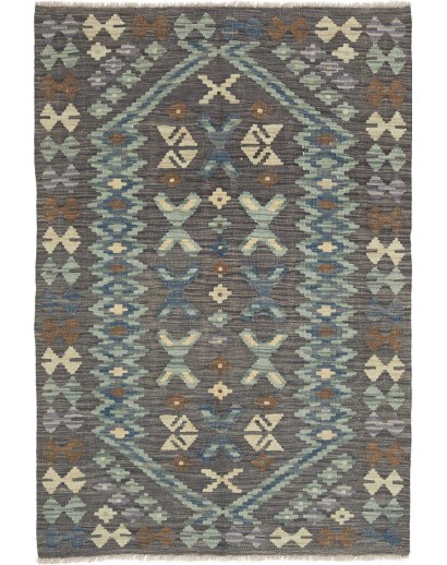 Tappeto Kilim Afghanistan azzurro beige 101x149