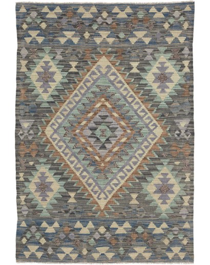 Tappeto Kilim Afghanistan bianco beige 100x149