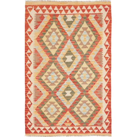 Tappeto Kilim Afghanistan marrone rosso 97x149