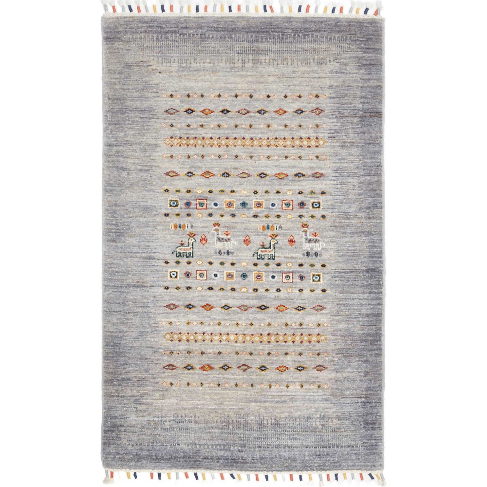 Tappeto Siva Pakistan beige azzurro 80x126