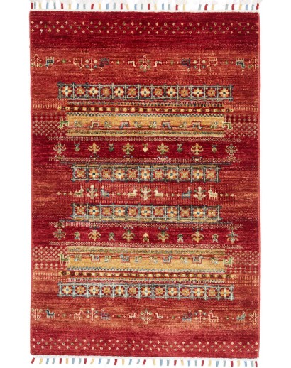 Tappeto Siva Pakistan marrone grigio 81x121