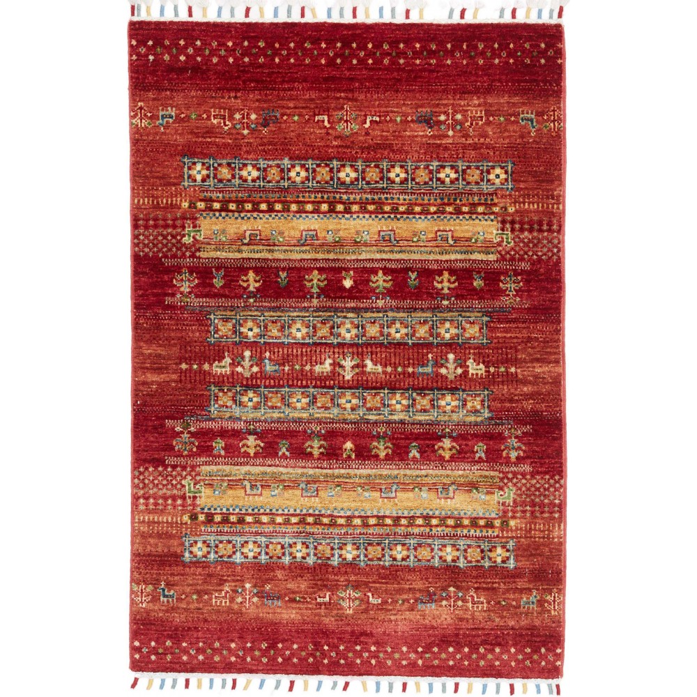 Tappeto Siva Pakistan marrone grigio 81x121