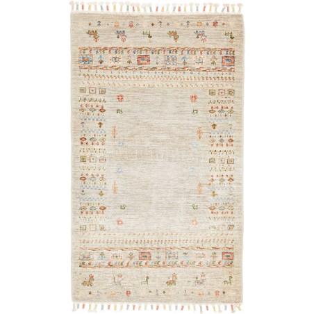 Tappeto Siva Pakistan bianco marrone 77x128