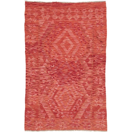 Tappeto Kilim Afghanistan rosso arancione 93x147