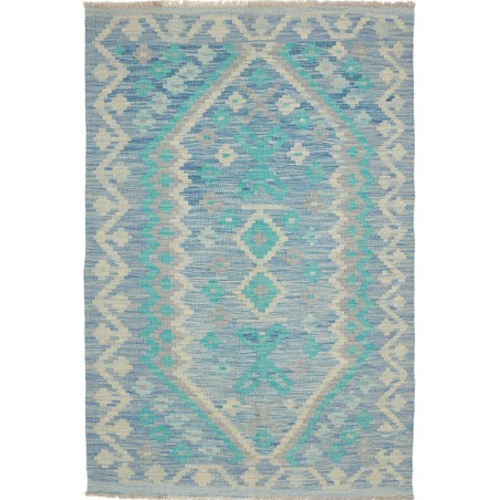 Tappeto Kilim Afghanistan azzurro 102x152