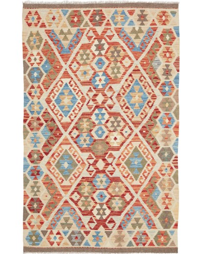 Tappeto Kilim Afghanistan marrone 102x161