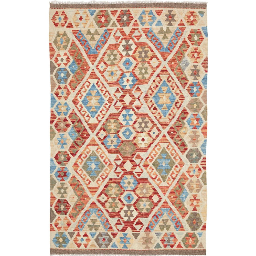 Tappeto Kilim Afghanistan marrone 102x161