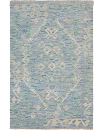 Tappeto Kilim Afghanistan azzurro 99x154