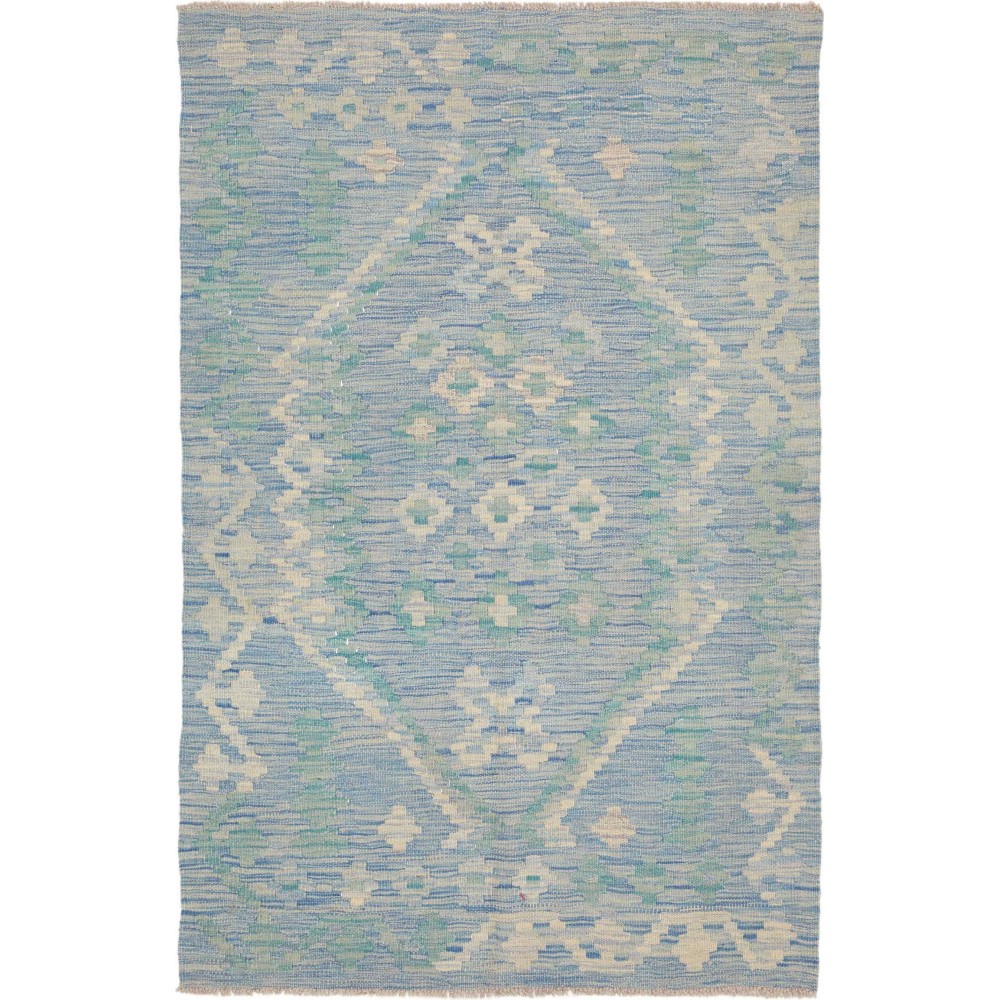 Tappeto Kilim Afghanistan azzurro 99x154