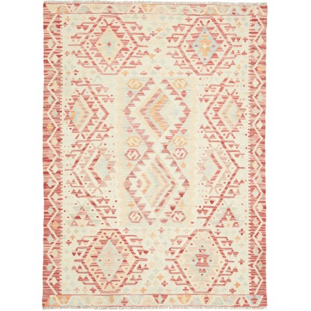 Tappeto Kilim Afghanistan giallo bianco 109x146