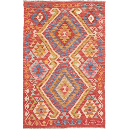 Tappeto Kilim Afghanistan rosso 101x158