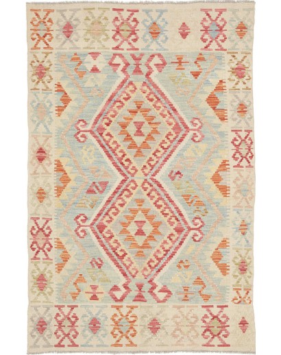 Tappeto Kilim Afghanistan beige giallo 97x148