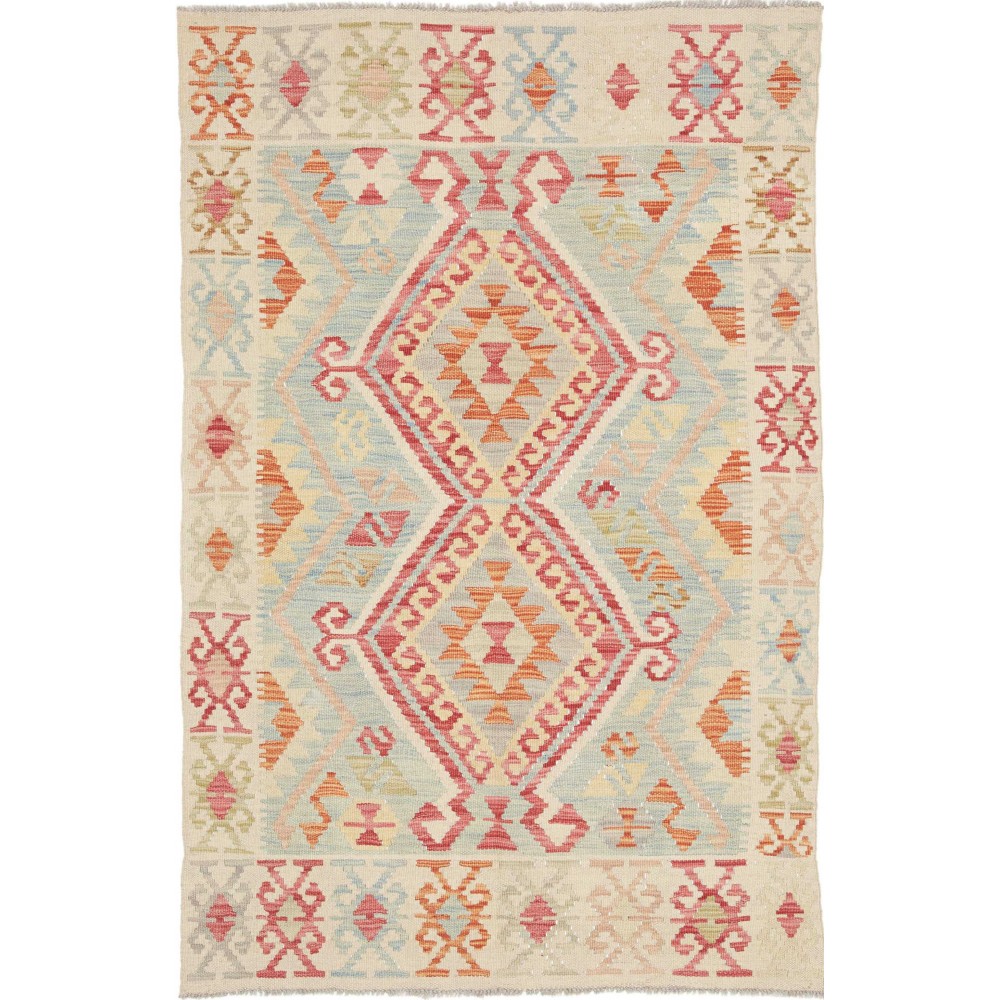 Tappeto Kilim Afghanistan beige giallo 97x148