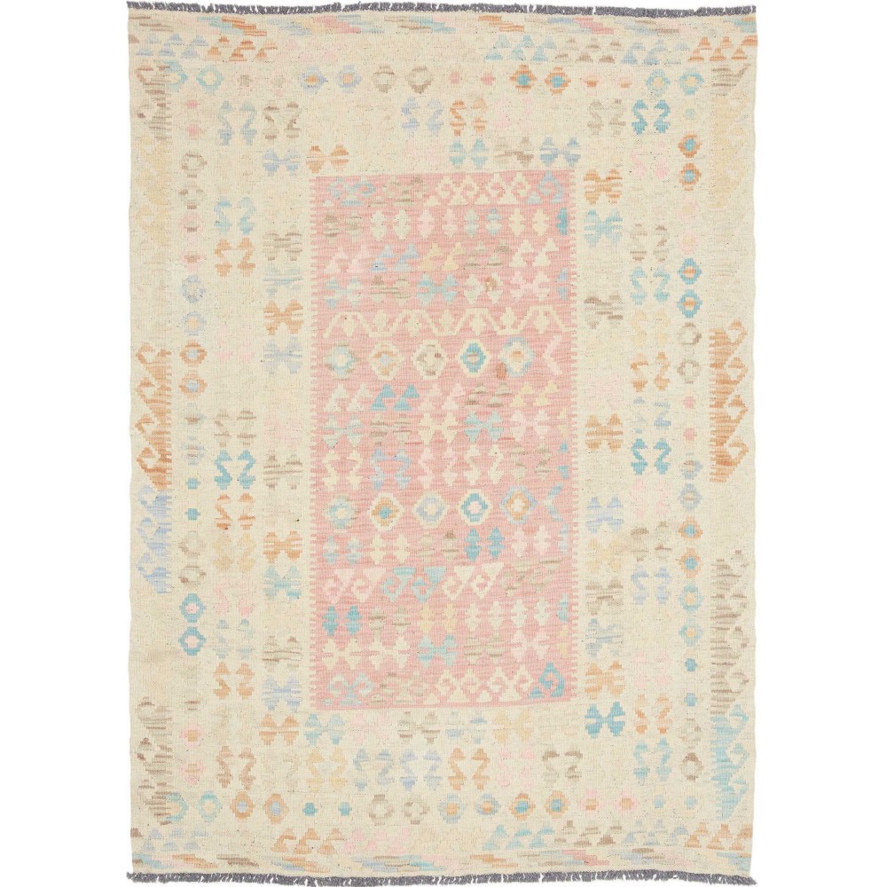 Tappeto Kilim Afghanistan bianco 108x146