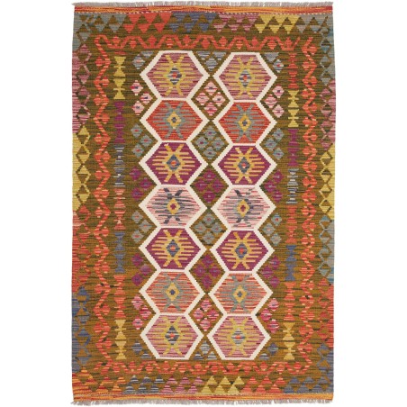 Tappeto Kilim Afghanistan marrone 121x185