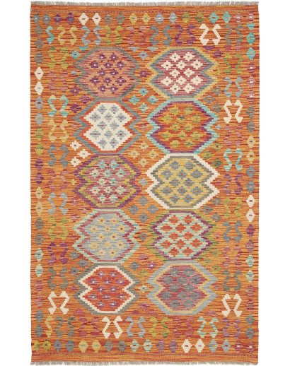 Tappeto Kilim Afghanistan arancione 125x196