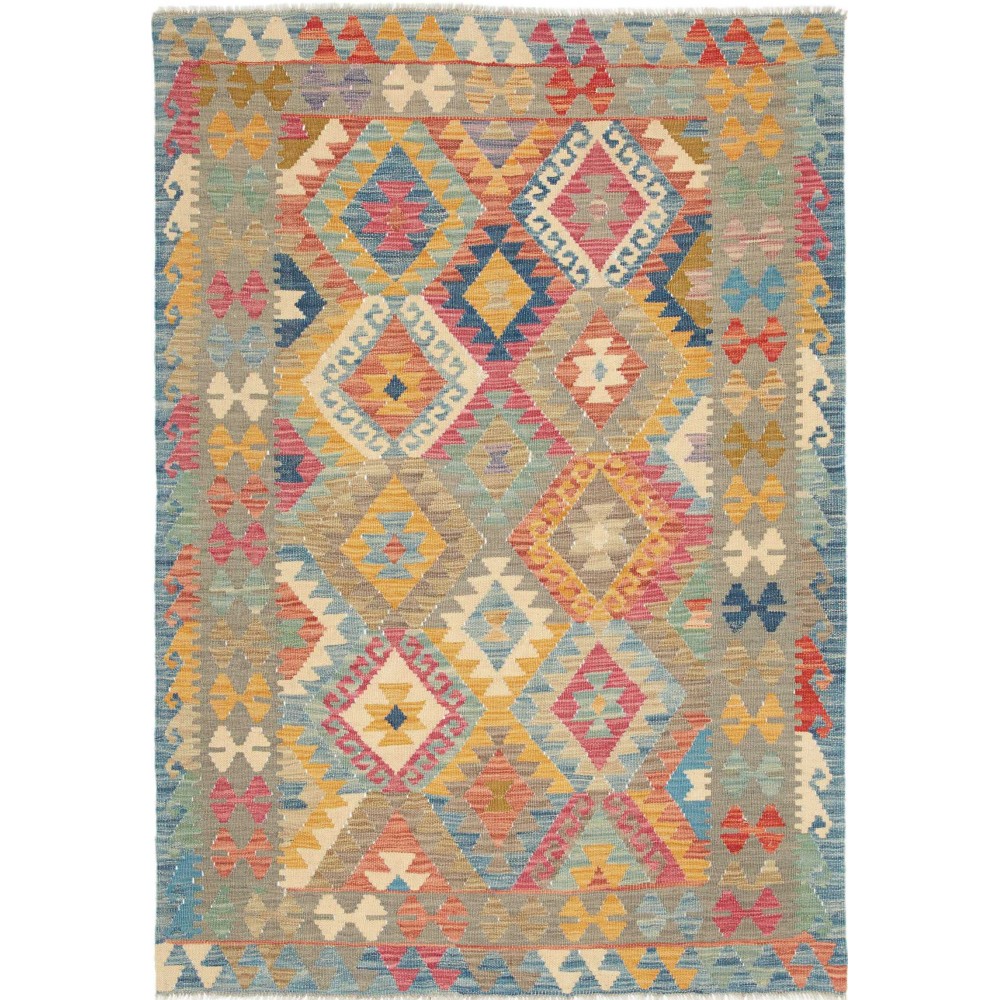 Tappeto Kilim Afghanistan marrone 126x180