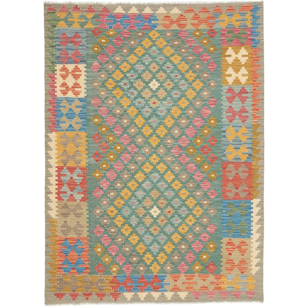 Tappeto Kilim Afghanistan marrone 132x178