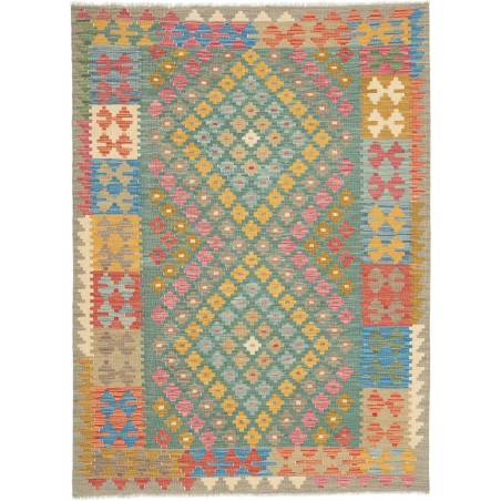 Tappeto Kilim Afghanistan marrone 132x178