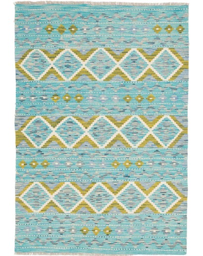Tappeto Kilim Afghanistan azzurro blu 123x176