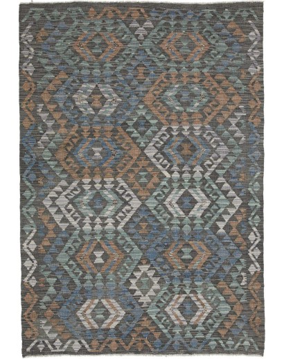 Tappeto Kilim Afghanistan azzurro 128x185