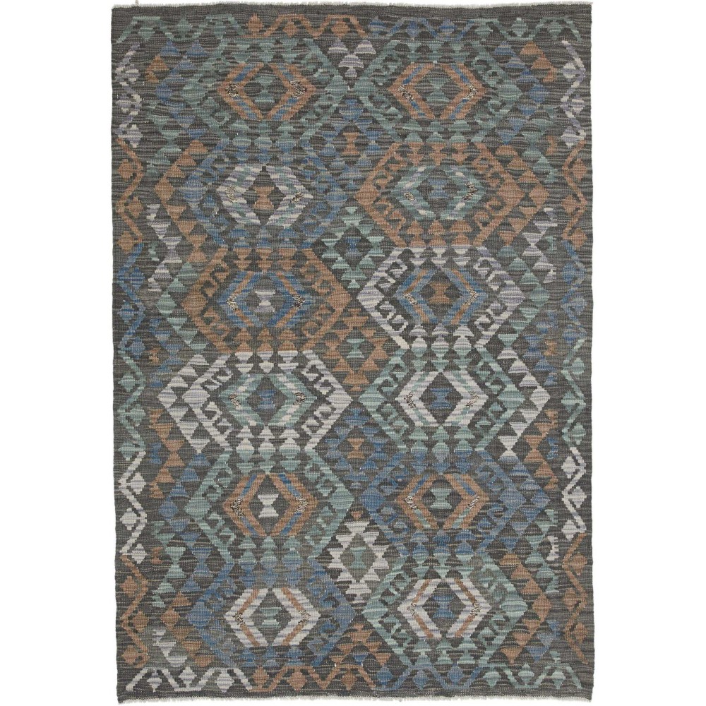 Tappeto Kilim Afghanistan azzurro 128x185