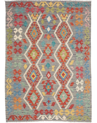 Tappeto Kilim Afghanistan marrone 126x182